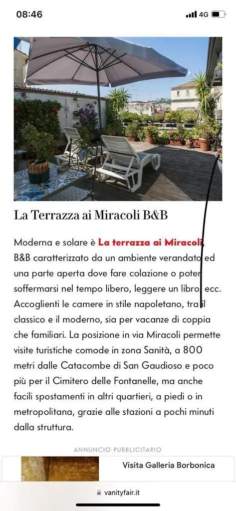 La Terrazza Ai Miracoli Bed and Breakfast Napoli 0*,  Italien